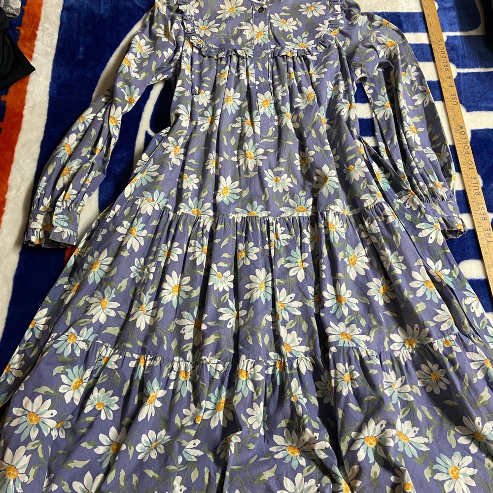Vintage Purple and White Floral Dress